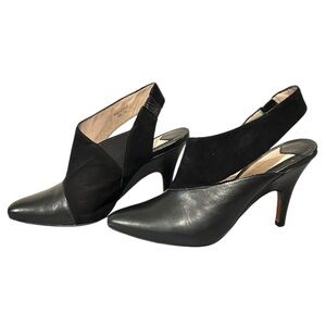 10 Crosby Derek Lam Vira Leather and Suede Slingback Heels Excellent Condition 7